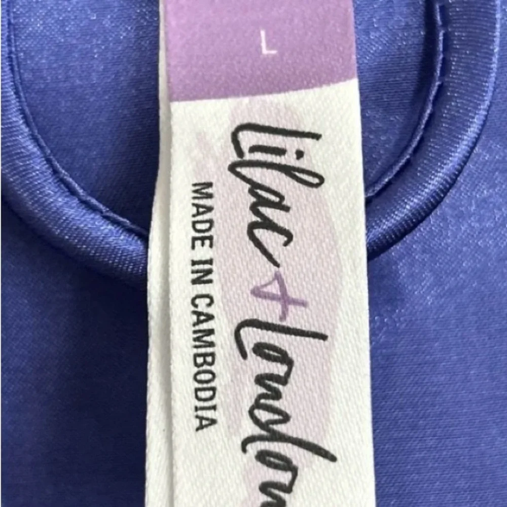 New Lilac and London Satin Robe - Picture 6 of 7